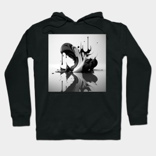 Life in Black and White Mirrored Paint Hoodie